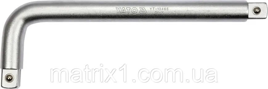Вороток L-подібний CrV, квадрат 3/4", L = 300х100 мм YATO YT-13465
