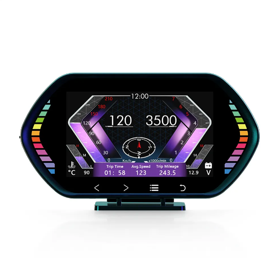 Бортовий комп'ютер HUD F12 (GPS, OBD2 діагностика)