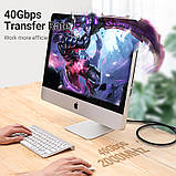 Патч-корд Vention 3м в обплетенні, мережевий кабель 40 Гбіт/с Ethernet RJ45 Cat 8 Black (IKGBI), фото 6