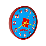 Годинник настінний кварцовий в дитячу кімнату Roblox голубий, фото 3