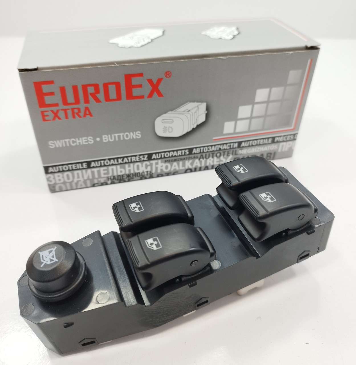 Блок керування склопідіймачами (4 кнопки) Авео Т250 EuroEx Угорщина, фото 1