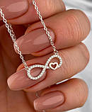 Жіночій срібний ланцюжок кольє з кулоном 1548.01, фото 6