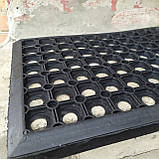 Килимок накладка на щаблі антиковзний брудозахисний 90 х 30 см стільники, фото 3