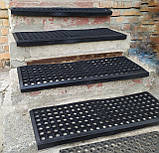 Килимок накладка на щаблі антиковзний брудозахисний 90 х 30 см стільники, фото 5