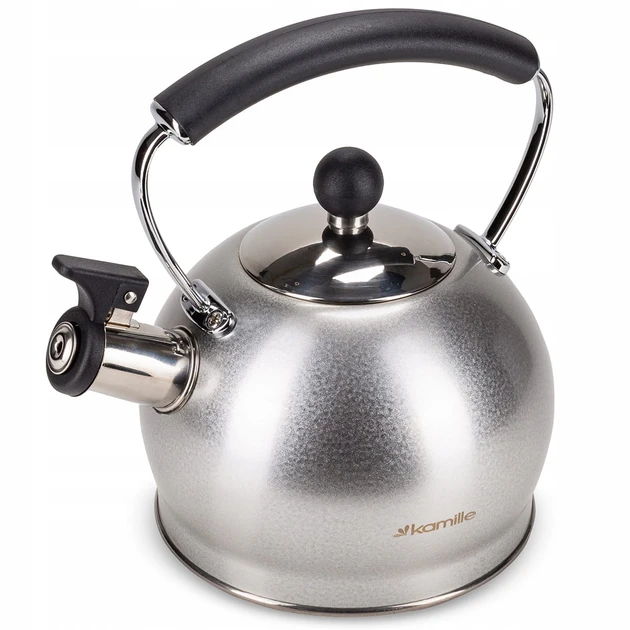 Чайник з нержавіючої сталі Kamille KM-0871 2л з свистком, фото 1