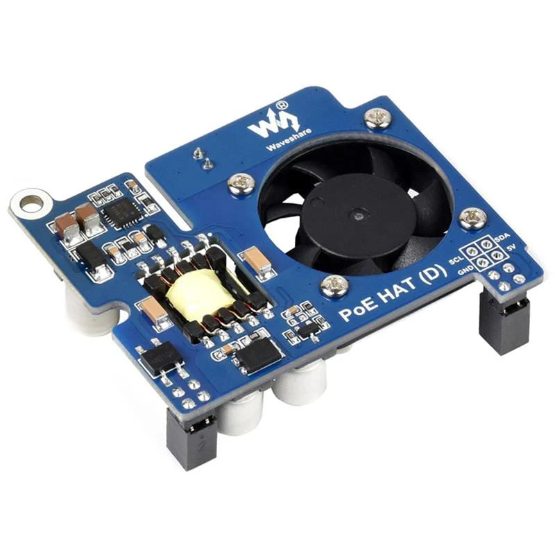 Плата розширення PoE HAT (D) для Raspberry Pi 4 (WAV-19532)