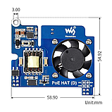Плата розширення PoE HAT (D) для Raspberry Pi 4 (WAV-19532), фото 7