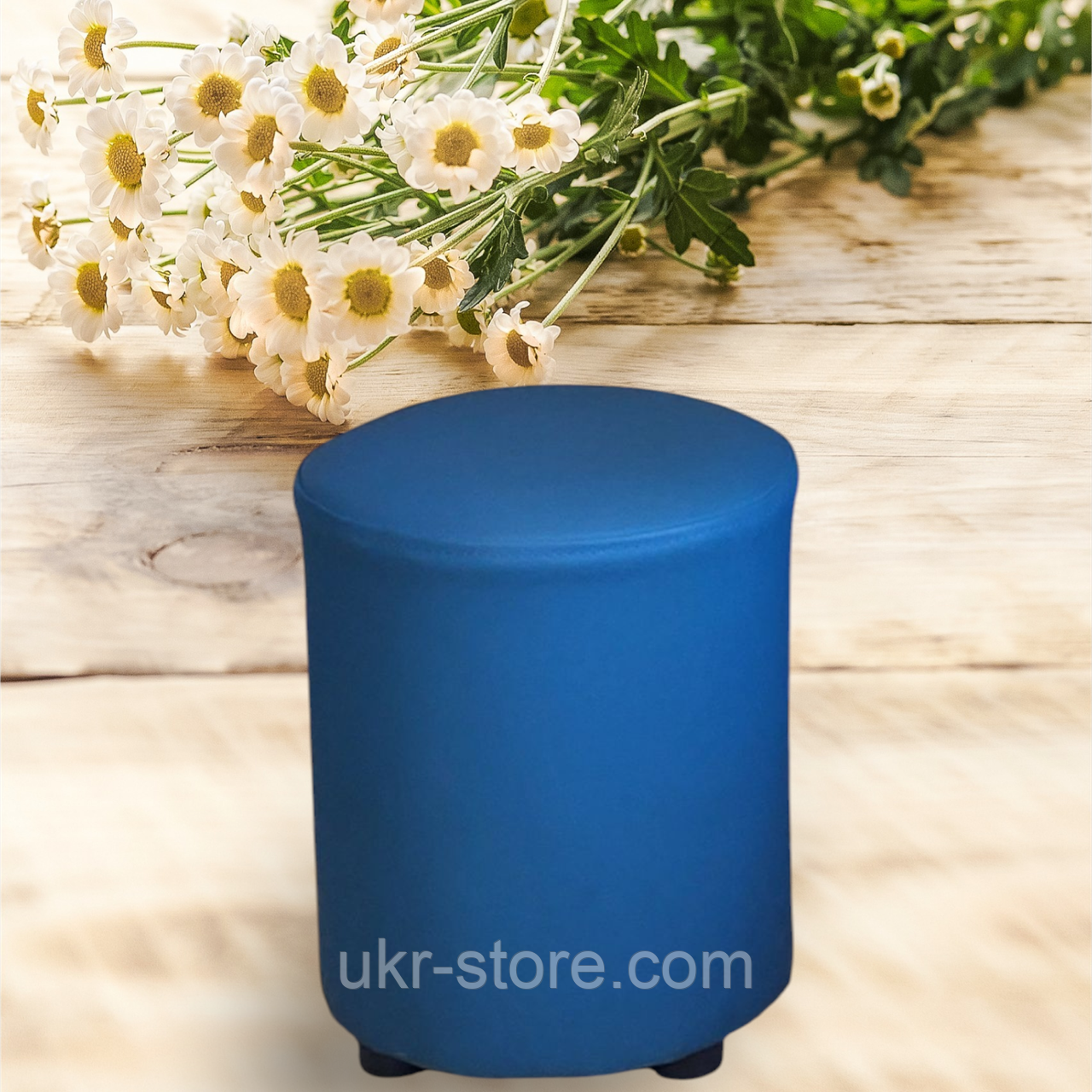 Пуф циліндр синій, фото 1