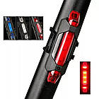 Ліхтар велосипедний стоп DC-918/BS-216, акум. Li-ion, micro USB, червоний, фото 2