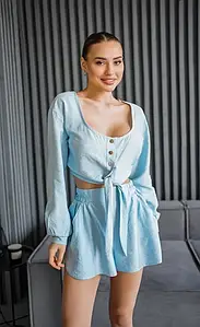 Стильний костюм з шортами 36 розмір Poliit 7502