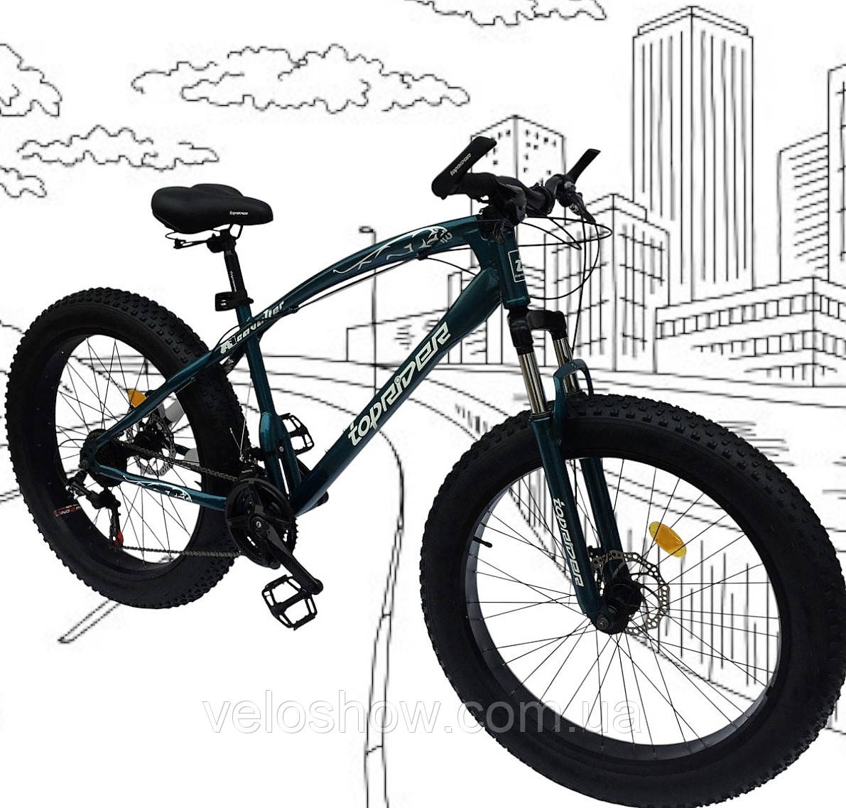 Позашляховик фетбайк 26/4.0 Jaguar Top велосипед (fatbike) широкі колеса (2025)