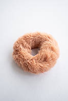 Хутряна гумка-гумка для волосся бежева