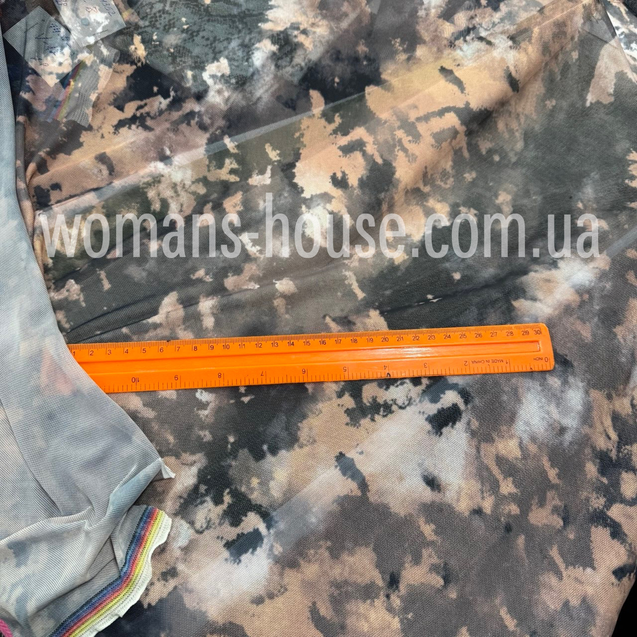 Сетка стрейч принт абстракция Этно 150 см 120 г/м2 Рулон от 100 м, фото 1