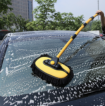 Телескопічна щітка для миття авто / Швабра з мікрофібри для миття авто без подряпин