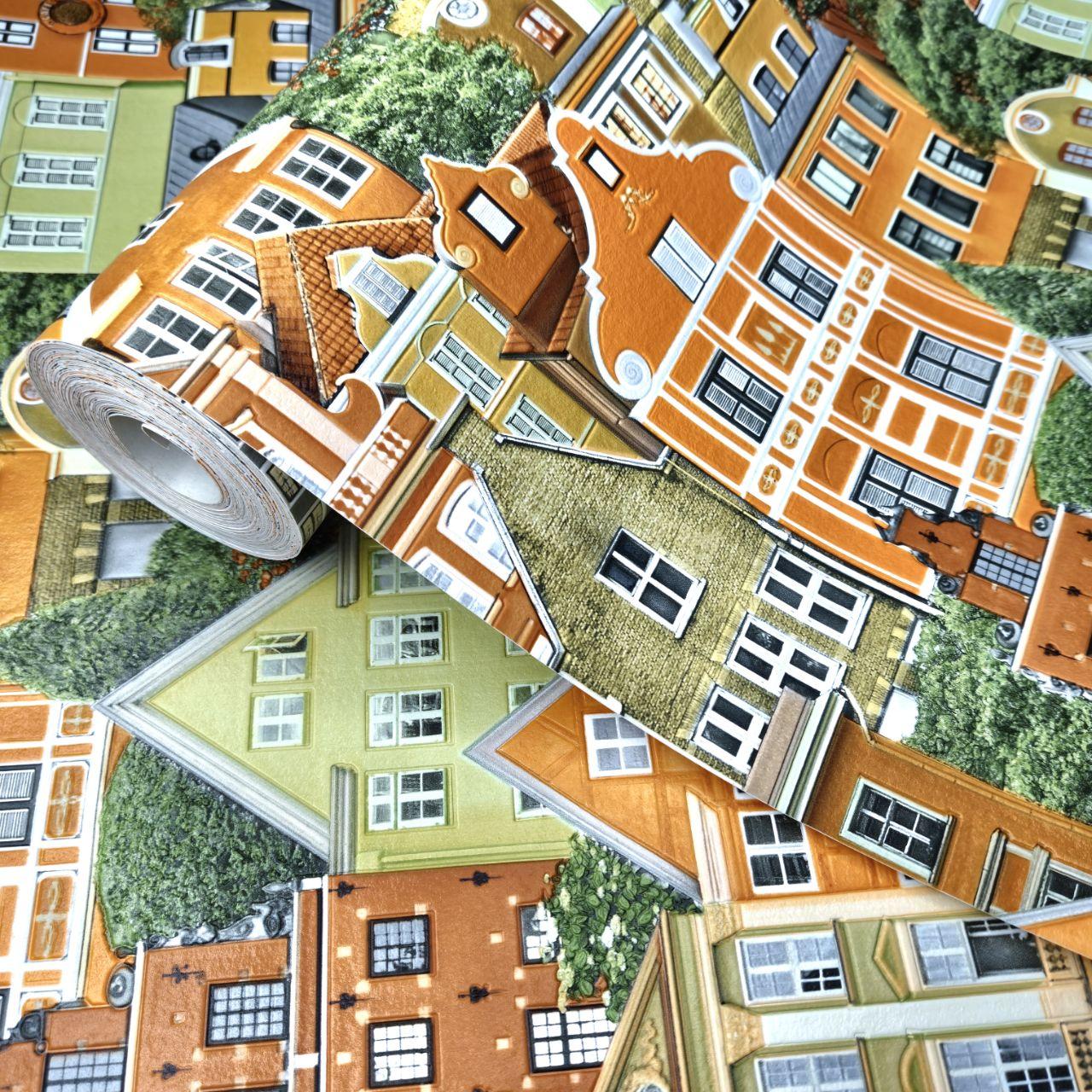 Шпалери вінілові 10 метрів × 0,53 см Слов’янські обої 5671-05, обої сюжетні для дитячої, кухні, коридору, фото 1