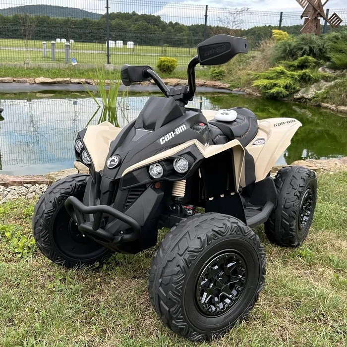 Дитячий квадроцикл Maverick Can-Am 4WD (бежевий колір) з пультом керування 2,4G, фото 1