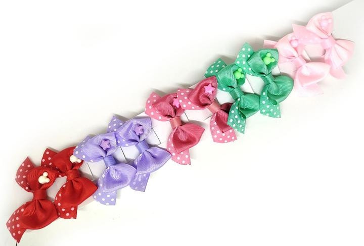 Гумки для волосся дитячі Бантики уп 10 шт., фото 1