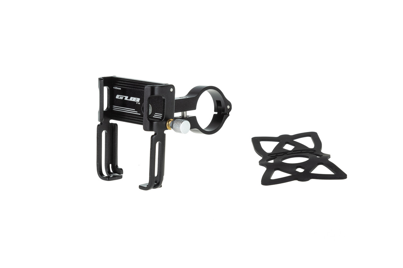 Тримач гаджета GUB P10 на кермо алюмінієвий чорний, фото 1