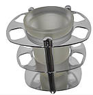 Підставка для зубних щіток з склянкою (латунь хром) Атак 8530002A, фото 5