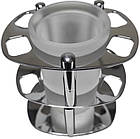 Підставка для зубних щіток з склянкою (латунь хром) Атак 8530002A, фото 6