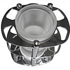 Підставка для зубних щіток з склянкою (латунь хром) Атак 8530002A, фото 3