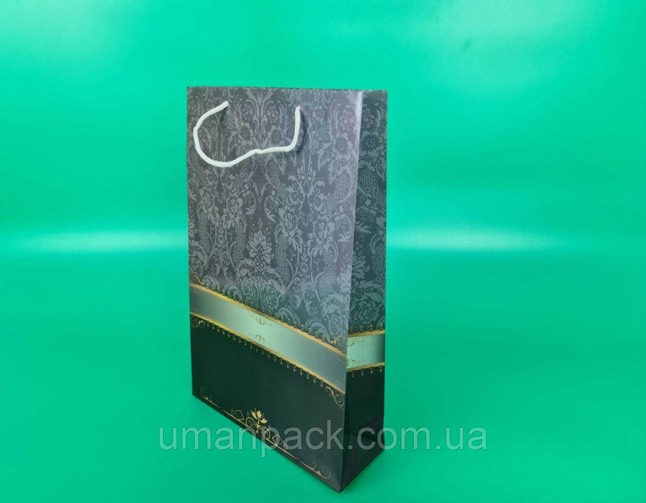 Великий паперовий пакет вертикальний 25/37/8 (артBV-138) (12 шт.)