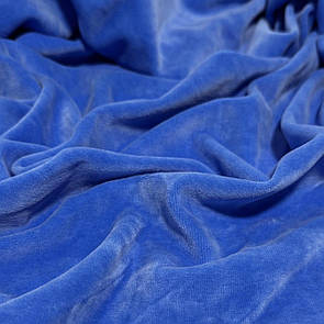 Трикотаж Велюр натуральний хб Туреччина 180 см Блакитний насичений