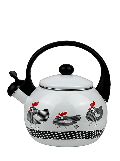 Чайник емальований 2.2л зі свистком Kamille KM-1032, фото 1