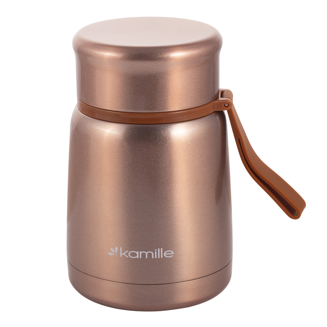 Термос харчовий 530мл із нержавіючої сталі з ложкою Kamille KM-2099, фото 1