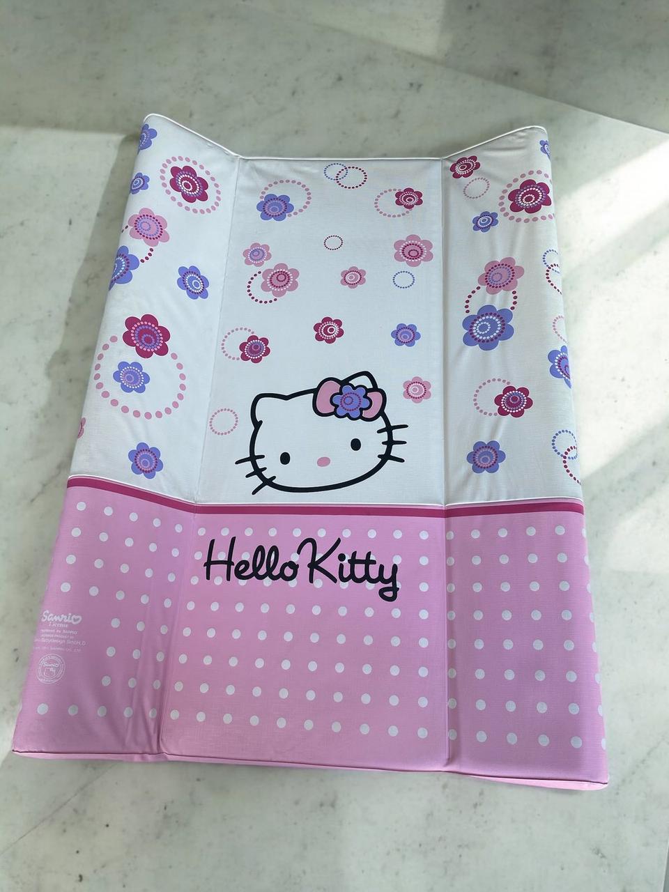 Матрац сповивальний на комод 70*50 см м'який із бортами Hello Kitty