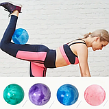 Синій м'яч для пілатесу та гімнастики діаметром 25 см., фото 5