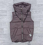 Демісезонна куртка жилетка 2в1 для дівчинки підлітка на весну осінь Дитяча Осіння курточка трансформер 152, фото 6