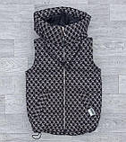 Демісезонна куртка жилетка 2в1 для підлітка дівчинки на весну осінь Дитяча Осіння модна демі курточка 152, фото 5