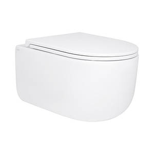 Унітаз підвісний Qtap Taurus безобідковий із сидінням Soft-close QT2433084EUQW