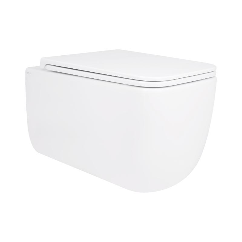 Унітаз підвісний Qtap Gemini безобідковий із сидінням Soft-close QT2533076EUQW