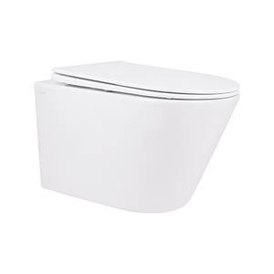 Унітаз підвісний Qtap Swan безобідковий із сидінням Soft-close QT16335178W