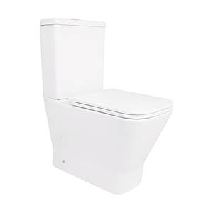 Унітаз-компакт Qtap Cardinal Ultra Quiet безобідковий із сидінням Soft-close QT04222168AUQ3W