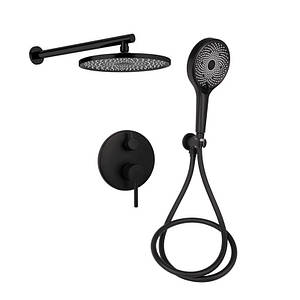 Душова система універсальна Qtap Scorpio прихованого монтажу на два споживачі QTSCO113BLM45897 Black Matt