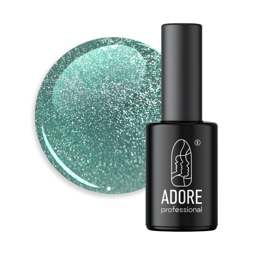 Гель-лак для нігтів Adore Gel Polish Сat&apos;s Eye Crystal Flash №C-01 М&apos;ятно-зелений 8 мл