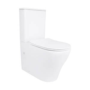 Унітаз підлоговий Qtap Virgo Ultra Quiet безобідковий із сидінням Soft-Close WHITE QT18226092AW