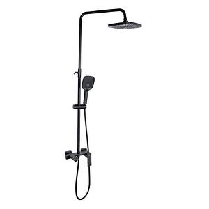 Душова система універсальна Qtap Gemini на три споживачі (з виливом) QTGEM111BLM45686 Black Matt