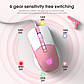 Миша ігрова ONIKUMA дротова з підсвічуванням  Gaming CW916 white-pink, фото 3