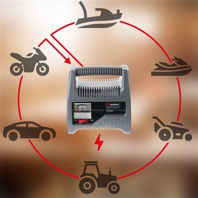 Пристрій зарядний для акумуляторів 6, 12 В, 10-60 Аг, з трансформатором INTERTOOL AT-3014 Пристрій зарядний для акумуляторів