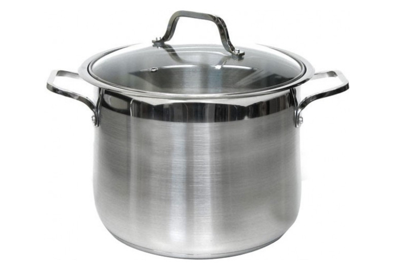 Каструля нерж. 15 л зі скляною кришкою "Bohmann"