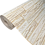 Шпалери вінілові паперові 10×0.53 м Слов'янські 9419-02, бежеві під дерево в спальню, на кухню, в коридор, кімнату, фото 2