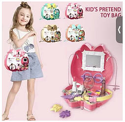 Дитячий косметичний набір сумка для макіяжу з дзеркалом Kids Pretend Toy Bag
