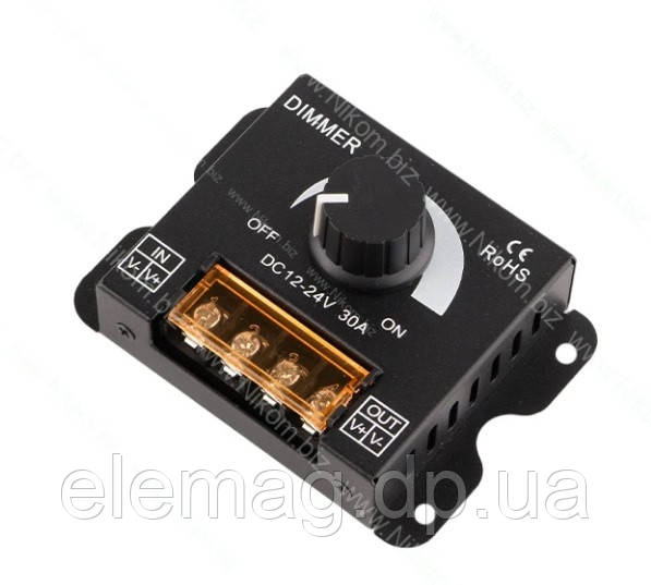 Димер для LED-стрічки 12-24V, 10A з плавним регулюванням