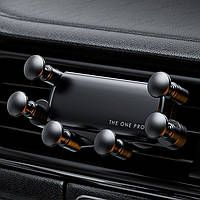 Тримач для телефона в машину з кріпленням на повітропровід Essager THE ONE PRO чорний (GS-113737)