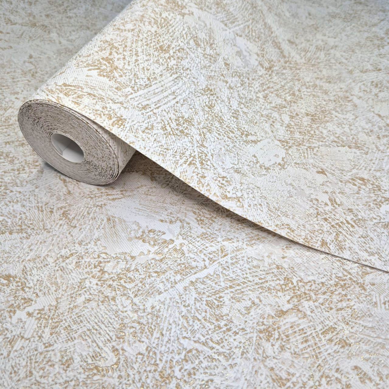 Шпалери вінілові паперові 10×0.53 м Слов'янські 5778-05, бежеві під штукатурку в спальню, кухню, зал, коридор, вітальню, кімнату, фото 1