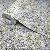 Шпалери вінілові 10×0.53м Слов'янські 5778-04, зелені під штукатурку в спальню, зал, коридор, вітальню, дитячу кімнату